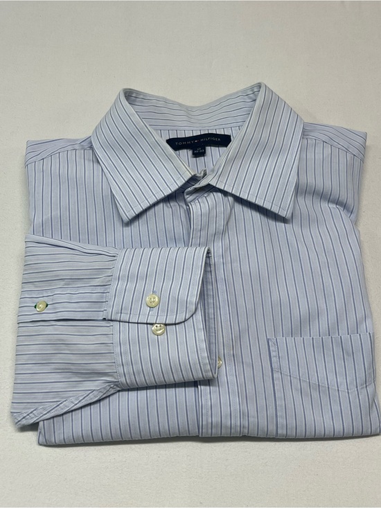 Tommy Hilfiger Other - Tommy Hilfiger Blue & White Pinstripe Men's Dress Shirt 17x32/33 business 1390
